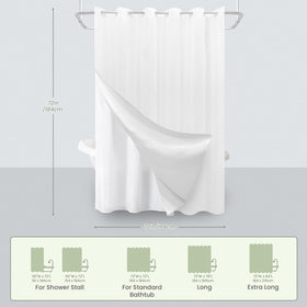 Inhousolu machine-washable curtain for simple care.