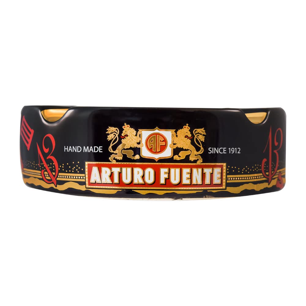 Inhouse Arturo Fuente porcelain ashtray black edition complements modern lounges.