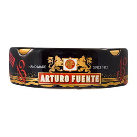Inhouse Arturo Fuente porcelain ashtray black edition complements modern lounges.