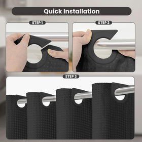 Inhousolu 72x72 curtain fits standard tubs for quick, renter-friendly upgrades.
