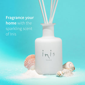 Inis the Energy of the Sea diffuser in living room creates a fresh ocean-inspired ambience.