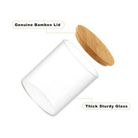 Cotton balls and swabs storage in INIUNIK glass jars