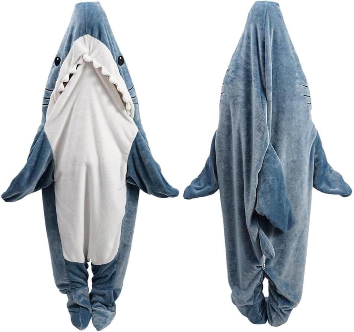 inkarts shark blanket hoodie front view for cozy lounging and kids' play