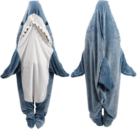 inkarts shark blanket hoodie front view for cozy lounging and kids' play
