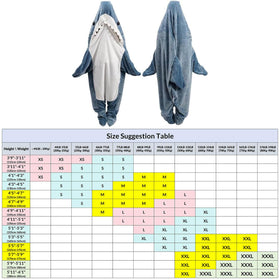 inkArts Shark Blanket Hoodie size range provides snug fit for adults.