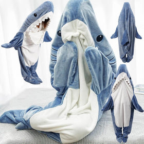 inkArts Shark Blanket Hoodie fin and tail detail for whimsy.