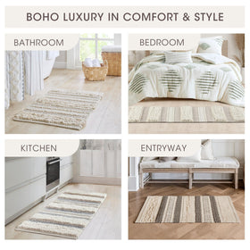 INK+IVY Asher rug dries quickly and is easy to care for busy mornings.