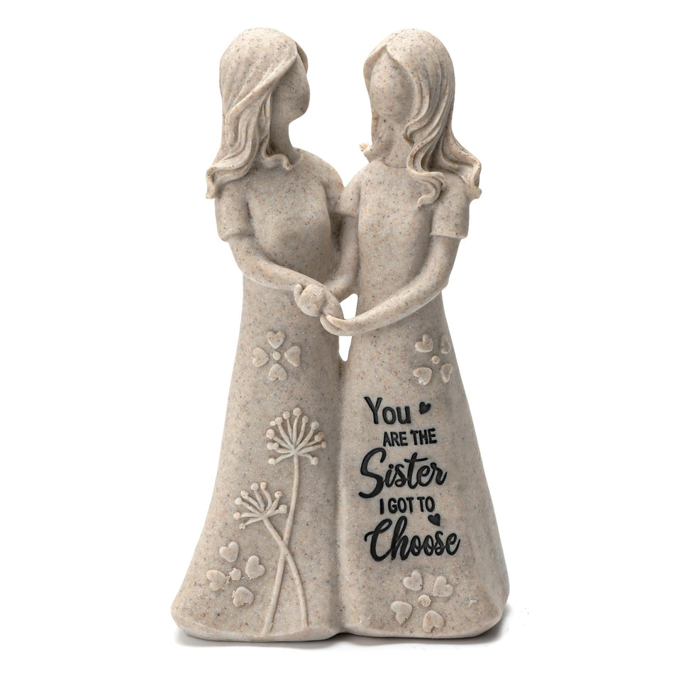 INLOMEM sister figurine hand-painted front view, a heartfelt keepsake for friendship.