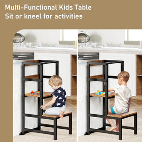 INNOD learning tower includes a safety rail for secure exploration.