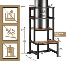 INNOD step stool features plastic pads for quiet, smooth movement.