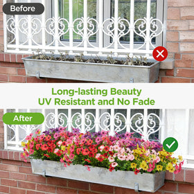 InnoGear artificial flowers outdoors bendable stems enable easy arrangement for any container
