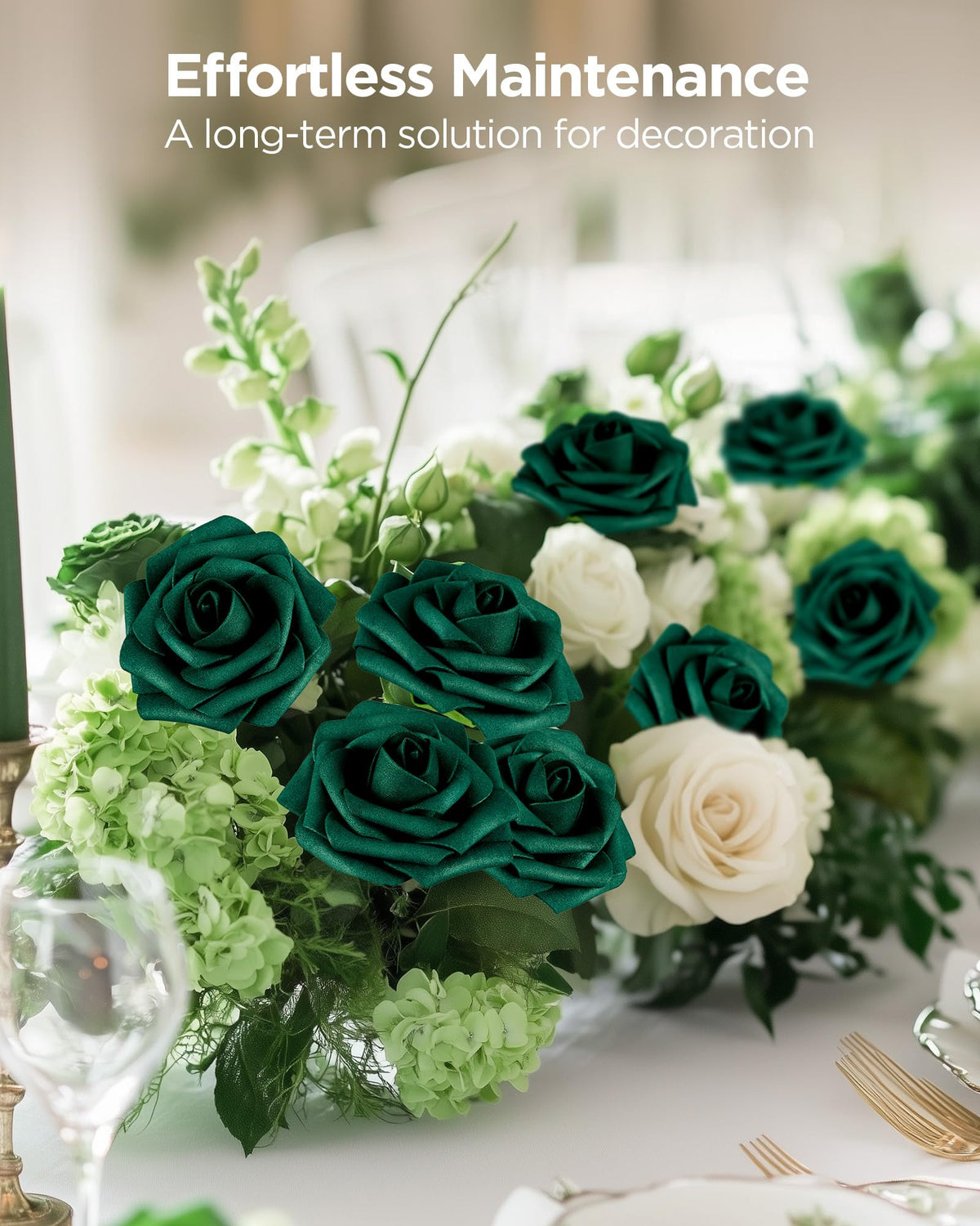 InnoGear decorative green leaves complement the roses beautifully