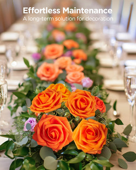 InnoGear orange foam rose wedding decor ideas for autumn events.