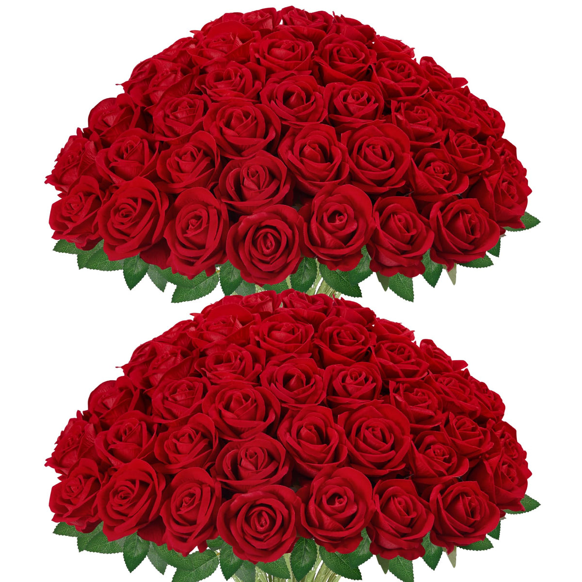 InnoGear red roses 100pcs bulk, vivid silk blooms for lasting centerpieces.