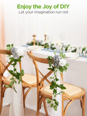 InnoGear lifelike petals on 3-15-inch diameter rose heads for realistic wedding decor.