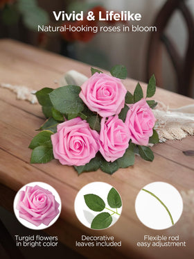 InnoGear rose head detail 3in realistic petals for DIY arrangements