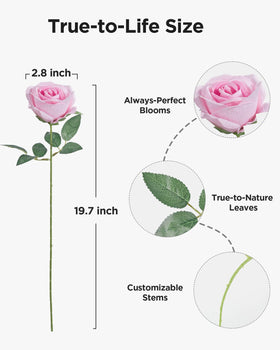 InnoGear silk roses wedding centerpiece with long stems for versatile arrangements.