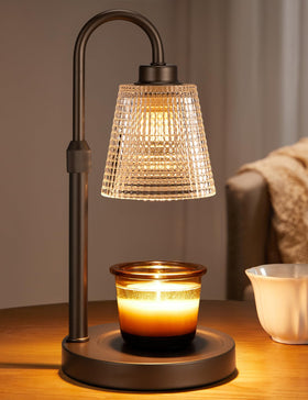 Innqoo Brown Candle Warmer base showcases a sturdy matte finish for safe, flame-free candle warming.