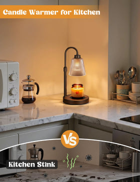 Innqoo Brown Candle Warmer dimmable settings control scent speed to suit your mood.