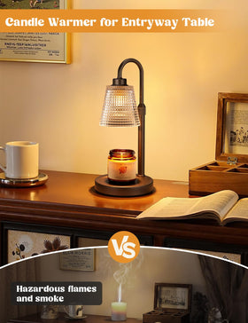 Innqoo Brown Candle Warmer height adjustment fits small to large candles effortlessly.