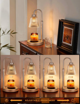 Innqoo candle warmer with timer and dimmer controls adjustable fragrance release.