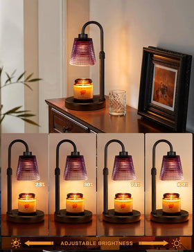 Innqoo dimmable candle warmer with timer controls fragrance release.