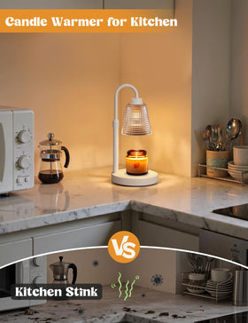 Innqoo height-adjustable wax warmer fits a range of jar candle sizes