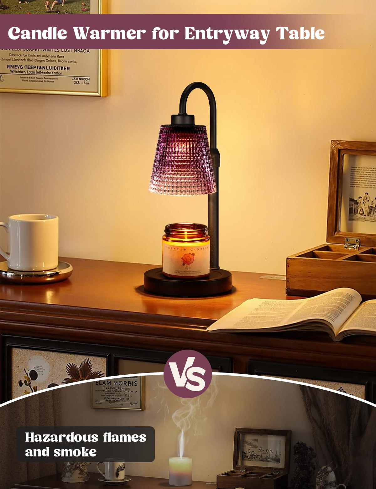 Innqoo polka-dotted glass shade enhances cozy room ambiance.