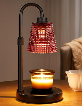 Innqoo Pomegranate Red Candle Warmer Base for stable, flame-free ambience.