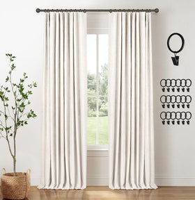 INOVADAY blackout curtains beige panel 50x90 provide full room darkening for restful mornings.