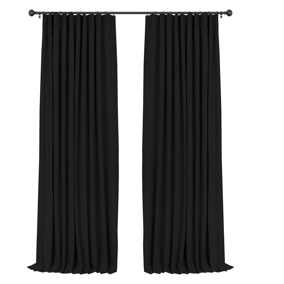 INOVADAY blackout curtains with clip rings enable adjustable pleats and easy installation for any room.