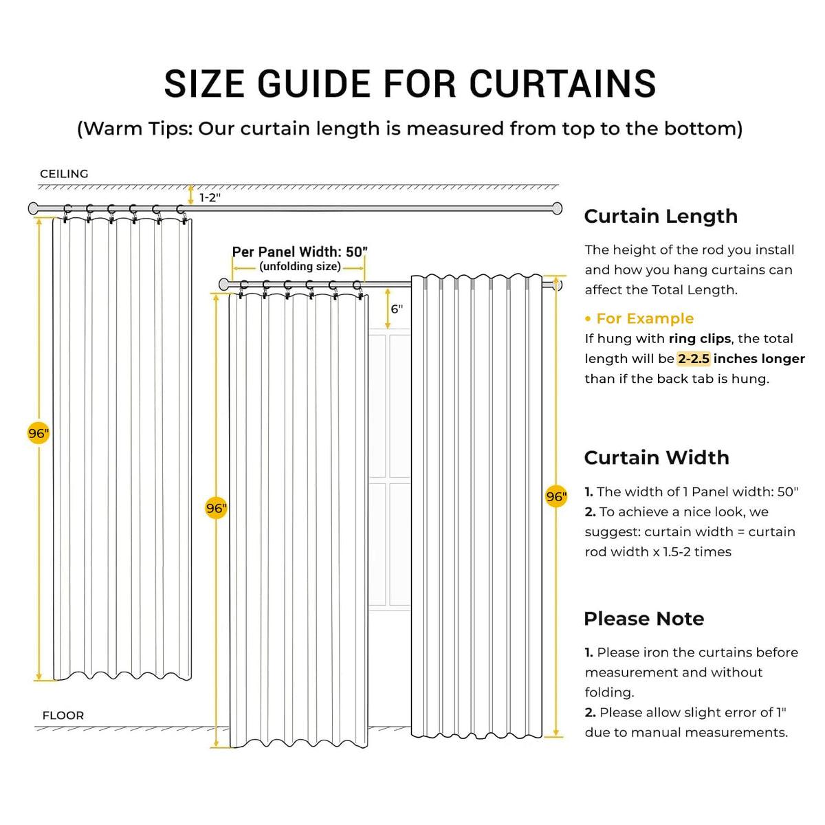 INOVADAY dimension guide helps pick the right size