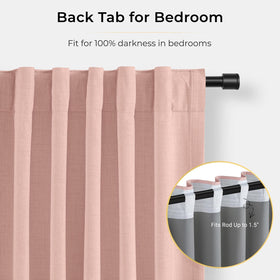 INOVADAY blush pink curtains hanging with clip rings and living room setup