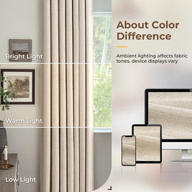INOVADAY cream blackout curtains provide privacy and premium look