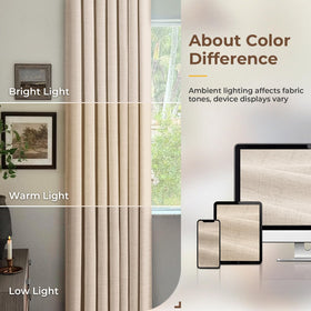 INOVADAY easy-care curtains; machine-washable blackout drapes