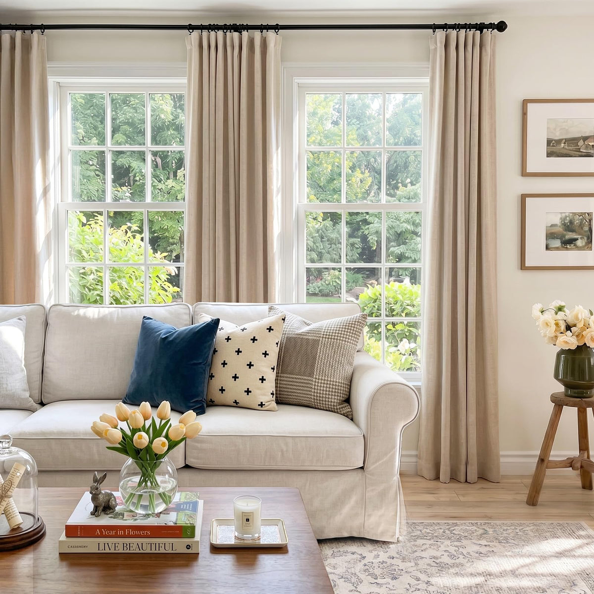 INOVADAY machine-washable, wrinkle-resistant drapes offer practical care and family-friendly styling