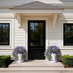 INQCMY 2-pack hanging plants for easy outdoor greenery on patios.