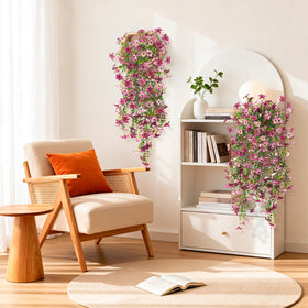 INQCMY artificial flowers for outdoors offer long-lasting beauty with little upkeep.