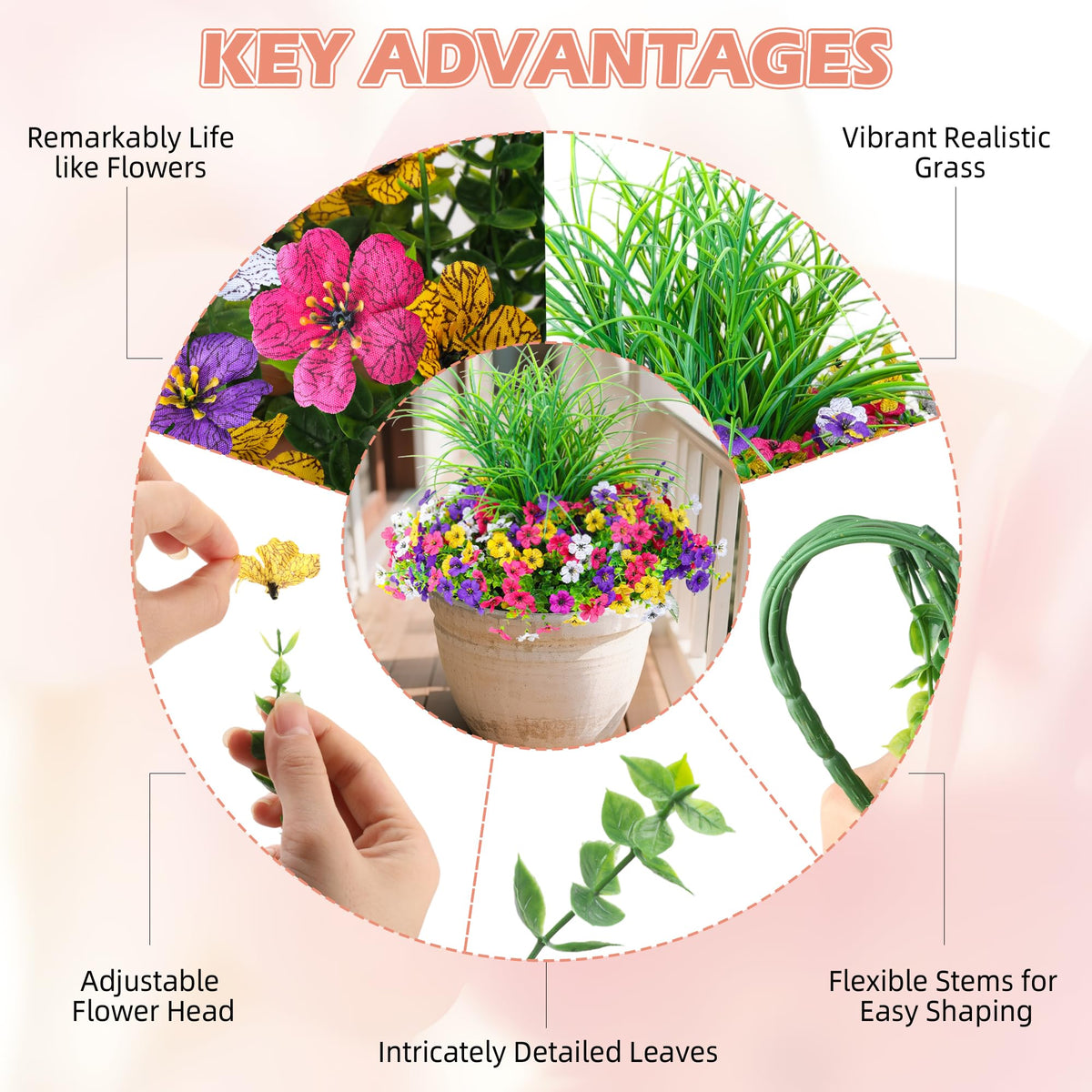 INQCMY bendable stems enable flexible, customizable arrangements.