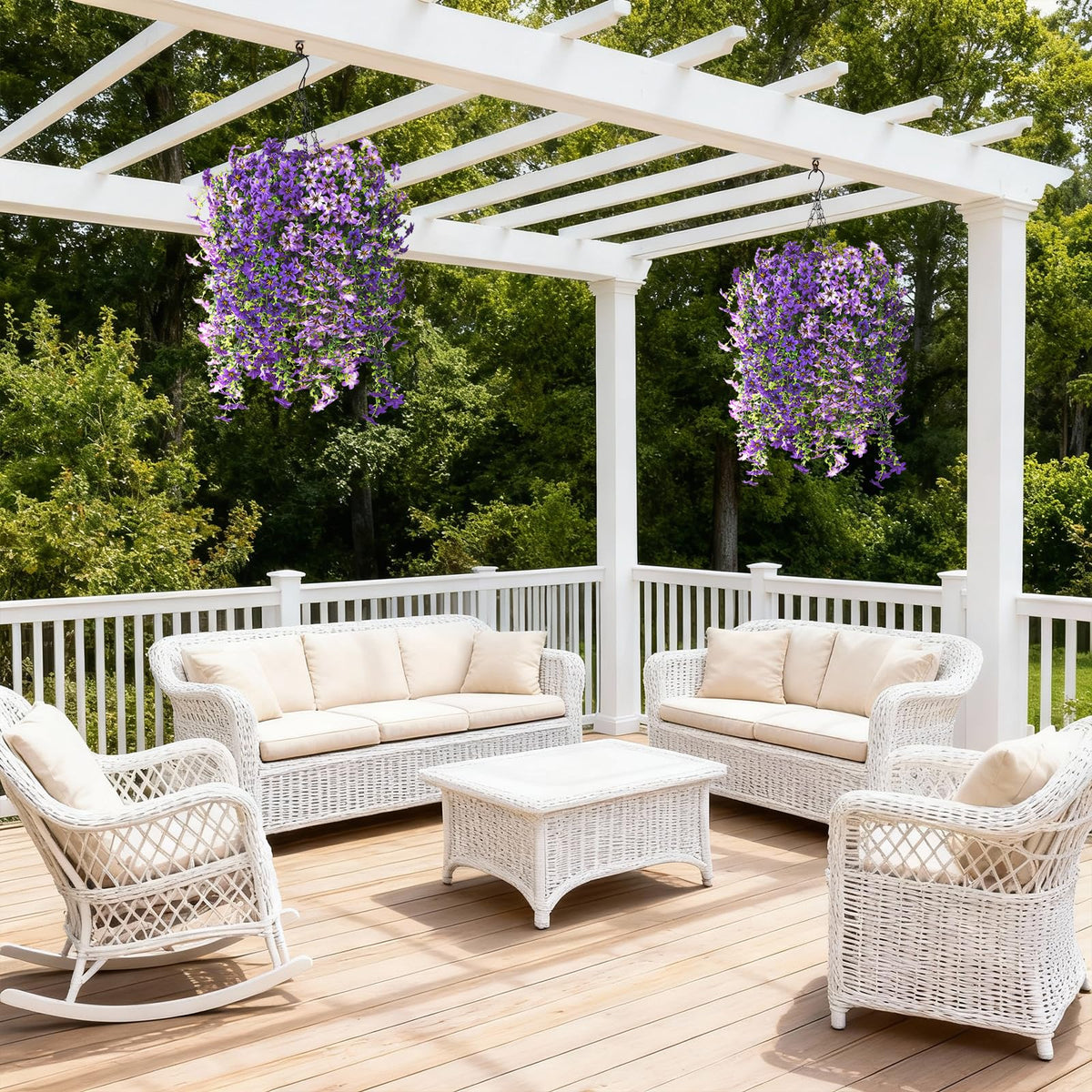 INQCMY hanging basket size and dimensions for planning.
