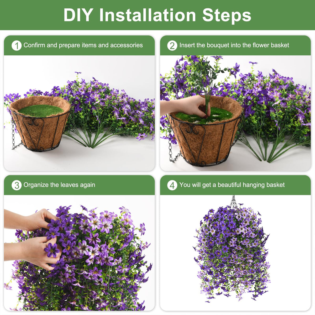 INQCMY mixed-color flowers brighten indoor and outdoor spaces.