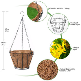 INQCMY included basket and chain for easy hanging.