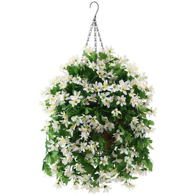INQCMY basket hanging setup demonstrates easy outdoor assembly.