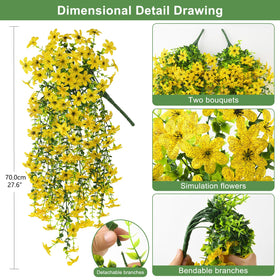 UV-resistant INQCMY hanging flowers brighten porch or balcony