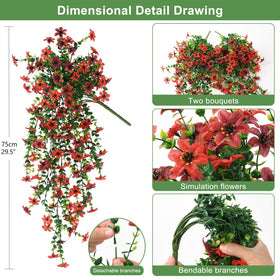 INQCMY daisy hanging outdoor full view ideal for porch or balcony decor