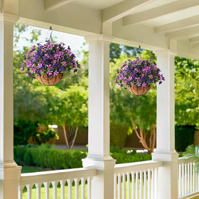 INQCMY daisy-style artificial flowers adding instant outdoor color.