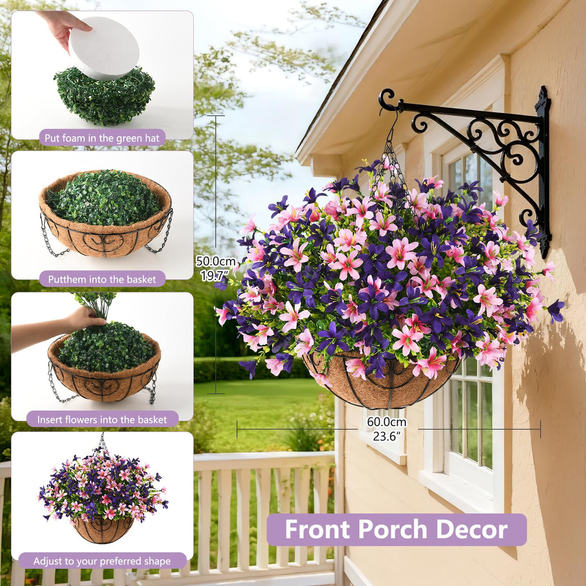 INQCMY durable silk flowers with bendable stems for personalized shaping.