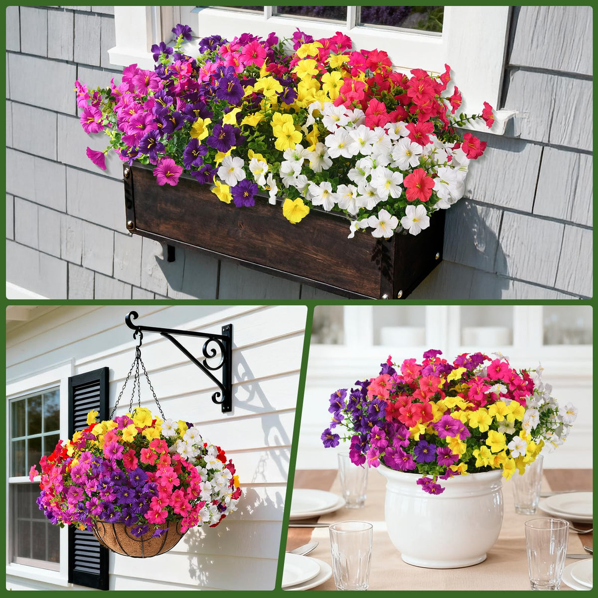 INQCMY easy-care outdoor flowers save time on maintenance and boosts curb appeal.