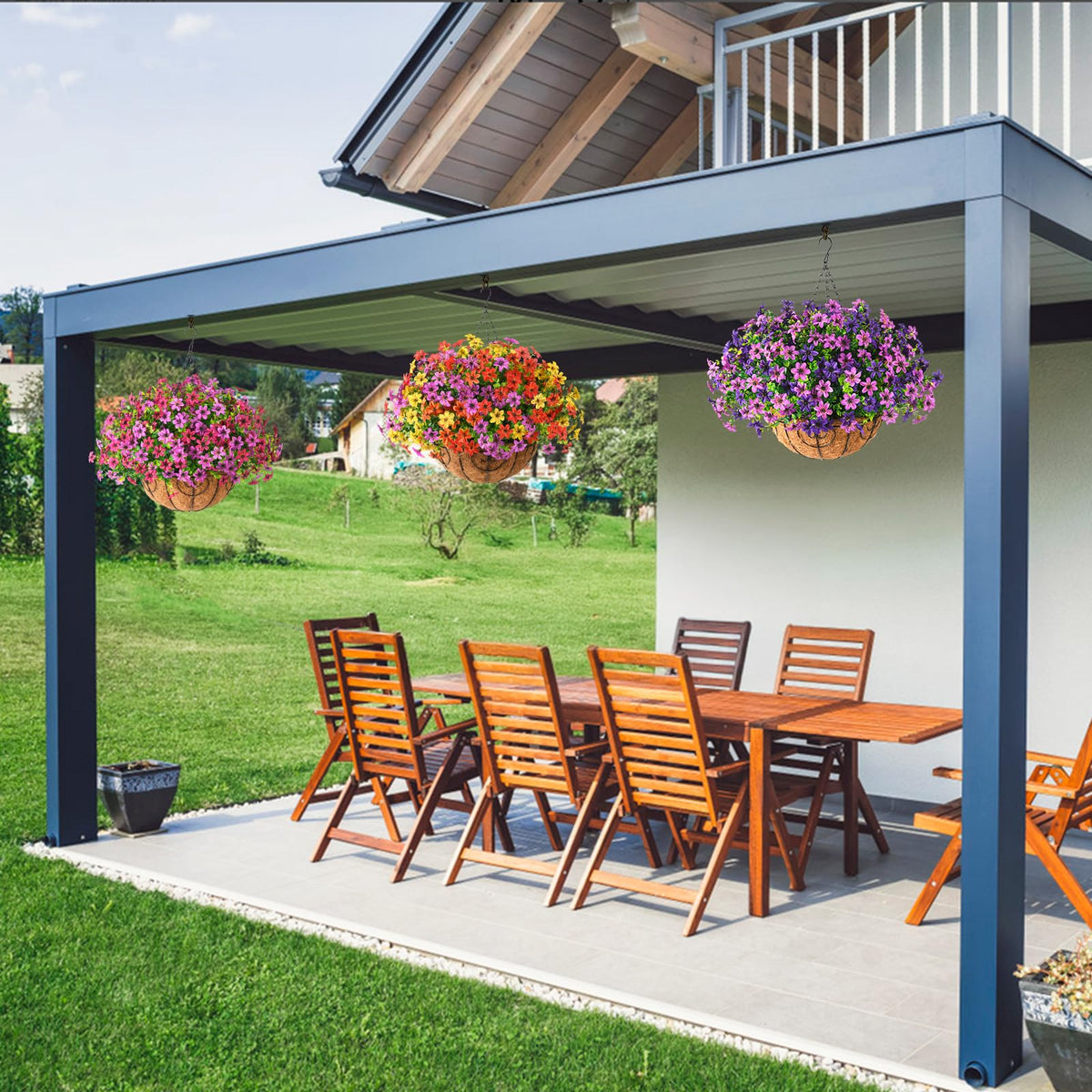 INQCMY lifelike flowers stay vibrant with minimal upkeep
