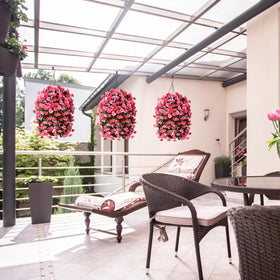 INQCMY easy-assemble hanging flowers for quick decorative setup
